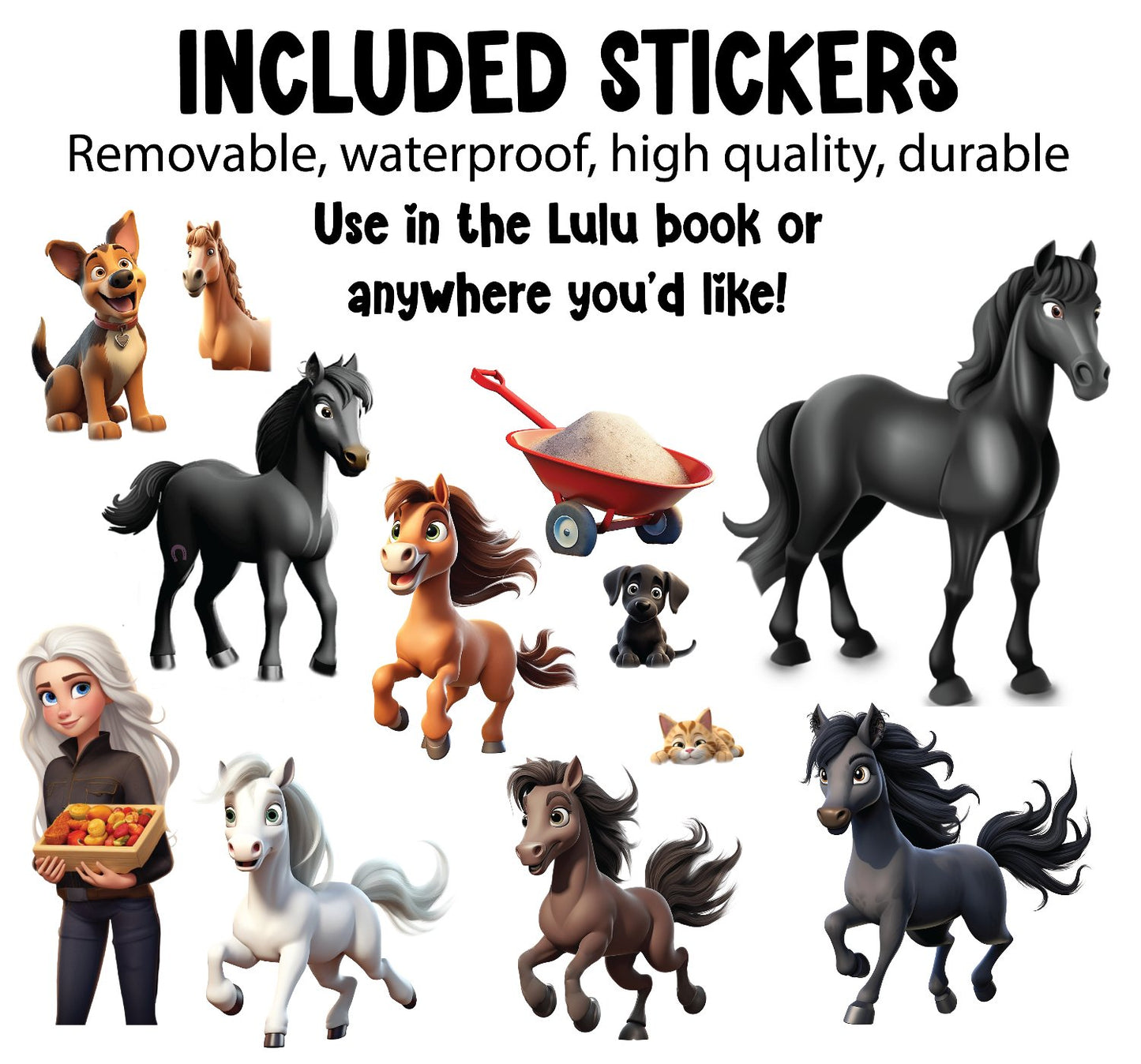 LULU - Love Lives Forever Children's Book with Matching Stickers - Prize Ponies